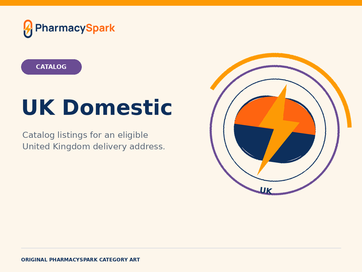 PharmacySpark catalog illustration for United Kingdom domestic listings