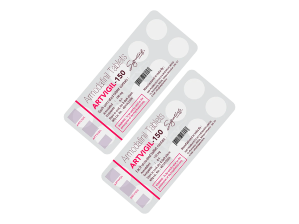 Photograph of Artvigil-150 150 mg armodafinil blister packs